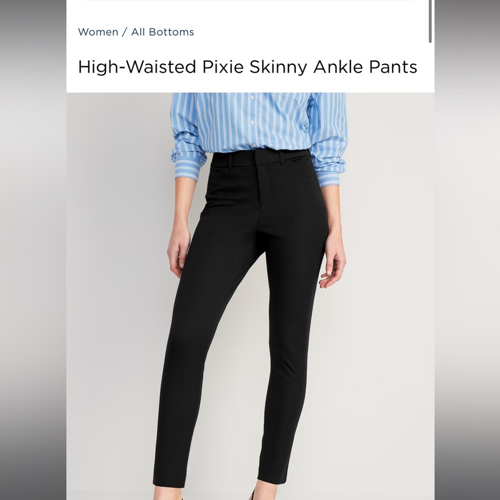 High-waisted pixie ankle skinny pants